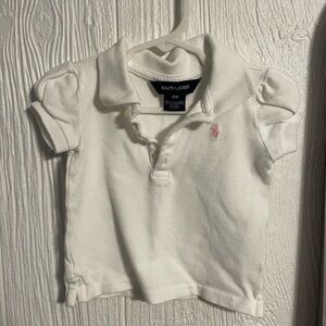 Ralph Lauren White Polo with Pink Pony 18 months Toddler Girls